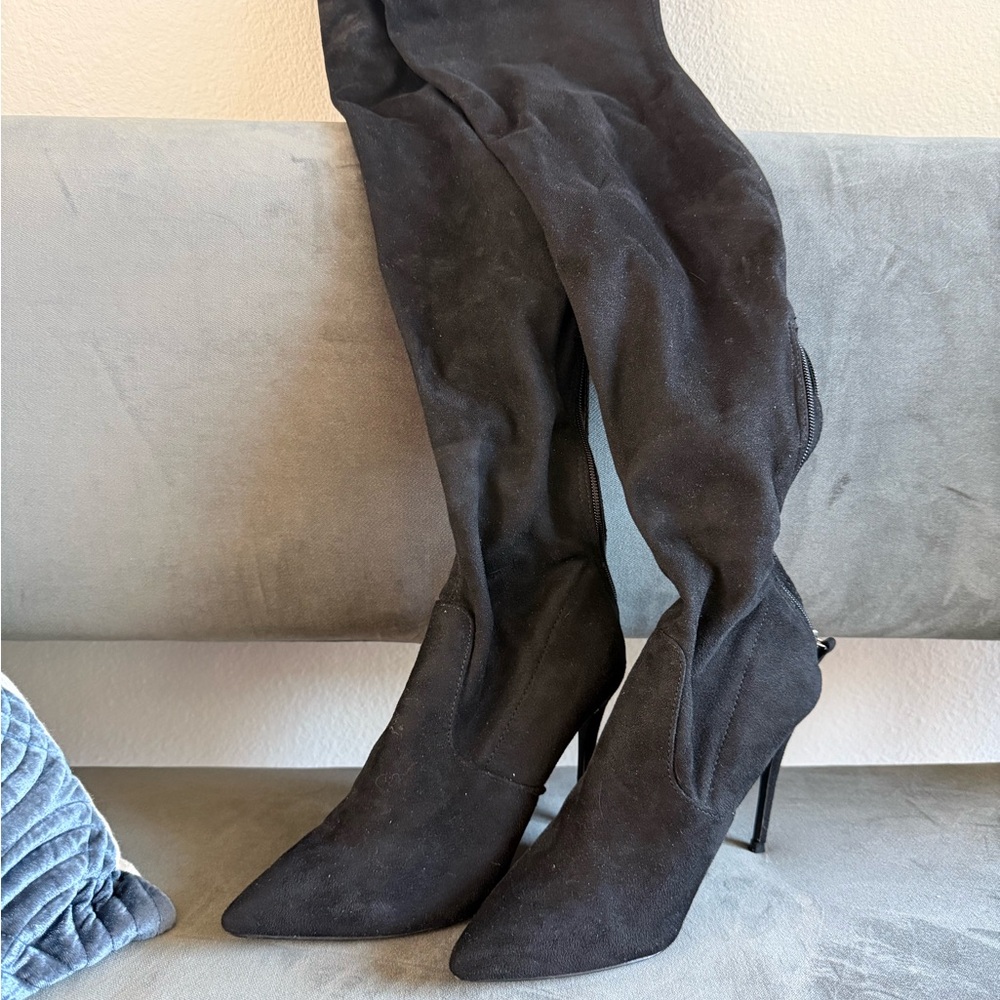 Steve Madden Black Over-the-Knee Boots